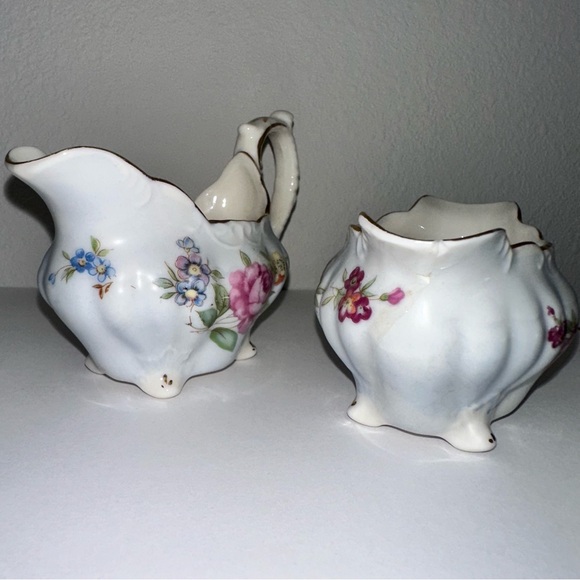 Floral Cream and Sugar Set vintage from the 1950s - Picture 3 of 9